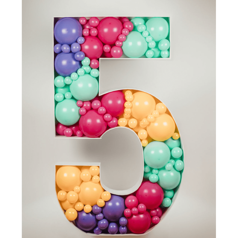 Balloon Mosaic Numbers and Letters | 2.5 Feet and 4 Feet