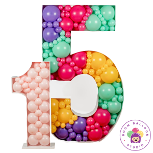 Balloon Mosaic Numbers and Letters | 2.5 Feet and 4 Feet