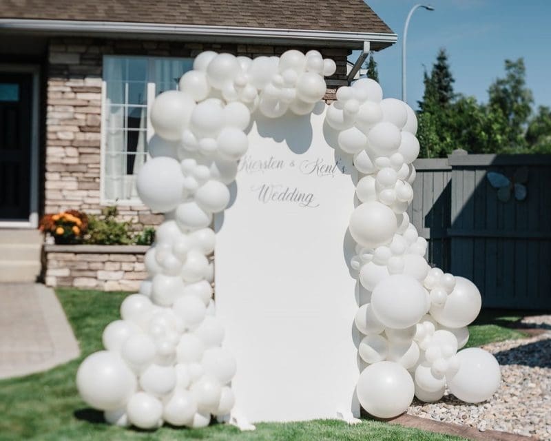 Custom Wooden Arch Balloon Wall Panel Balloon Garland Included