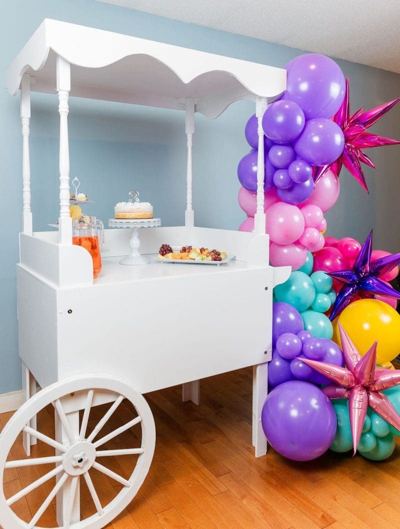 Sweet Cart Rental with Custom Balloon Garland