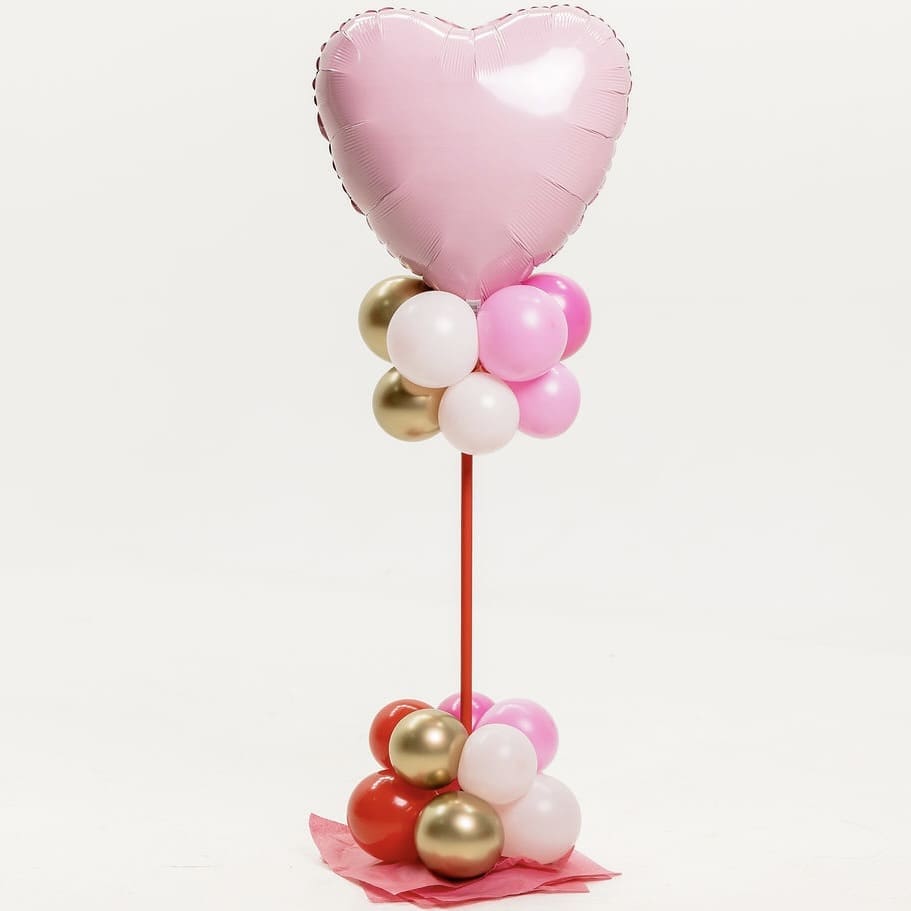 Balloon Centrepiece with Foil Topper (3ft) | Edmonton