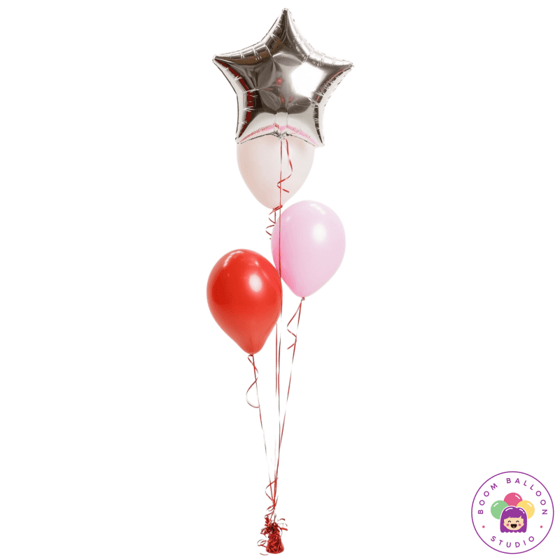 Classic Helium Balloon Centrepiece | Foil & Latex Balloon Bunch